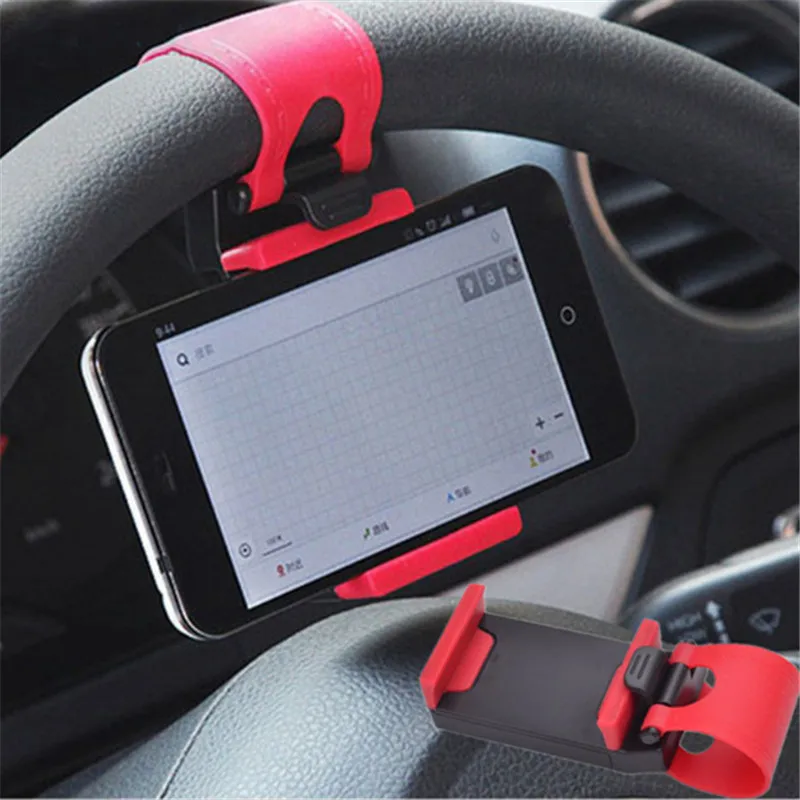 Car Phone Holder Car Steering Wheel Clip Mount Holder Stand For iPhone 11 Pro Max Auto GPS Holders