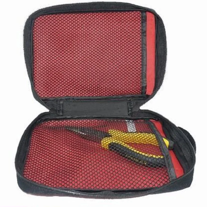 CAMMITEVER First Aid Red Cloth Tool Bag Electrician Hardware Multimeter Tools Waterproof Pouch Screwdriver Soldering Iron Bag