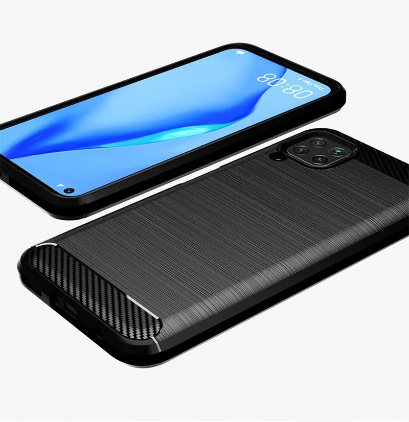 For Huawei P 40 P40 Lite Case Carbon Fiber Cover Shockproof Phone Case For Huawei Nova 6 SE,Nova 7i Cover Flex Bumper Housing