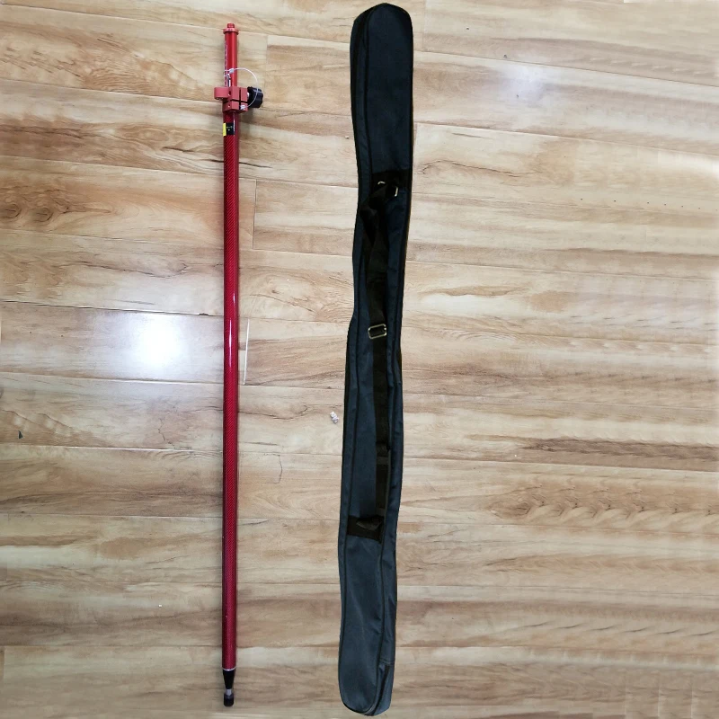 NEW Red Carbon Fibre Pole 2.5M for GNSS, GPS RTK Surveying, Total Station Prism