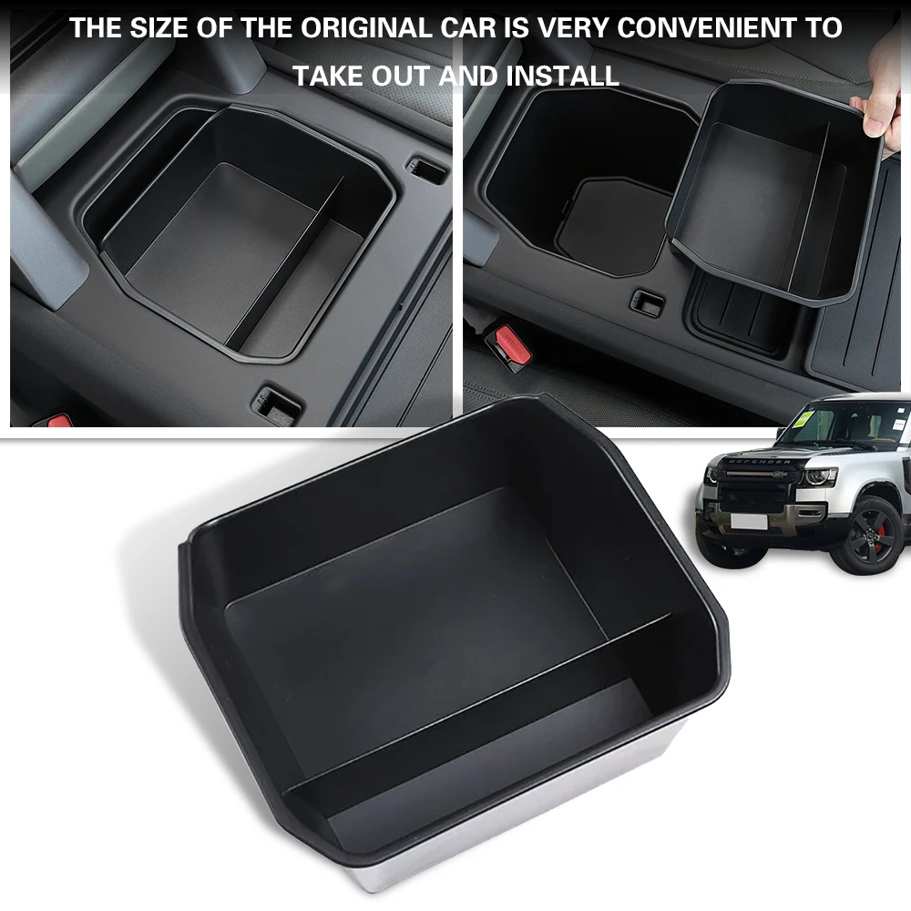 

Car armrest box central secondary storage glove phone holder container For Land Rover Defender 110 2020 car styling