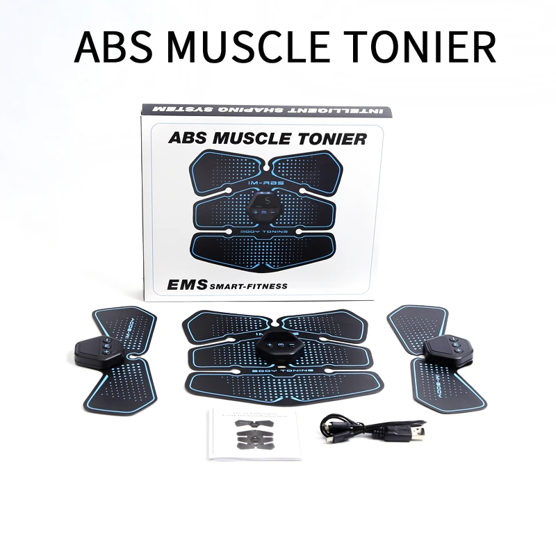 

Rechargeable ABS/EMS Stimulator Slimming Belt Electric Wireless Abdominal Muscle Loss Weight Stickers Trainer Body for Unisex