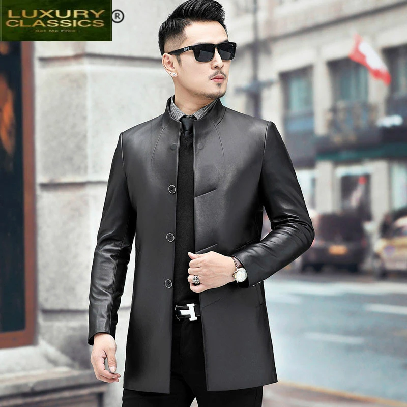 Jacket Genuine Men Leather Fashion Autumn Coat Male 2021 Korean Slim Fit Real Sheepskin Coats Streetwear Jackets 1919038A