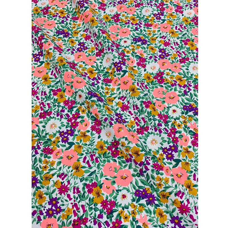 150x50cm Summer Clothes Women\'s High-Grade Cotton Small Flower Fabric DIY Handmade  Clothing Cloth