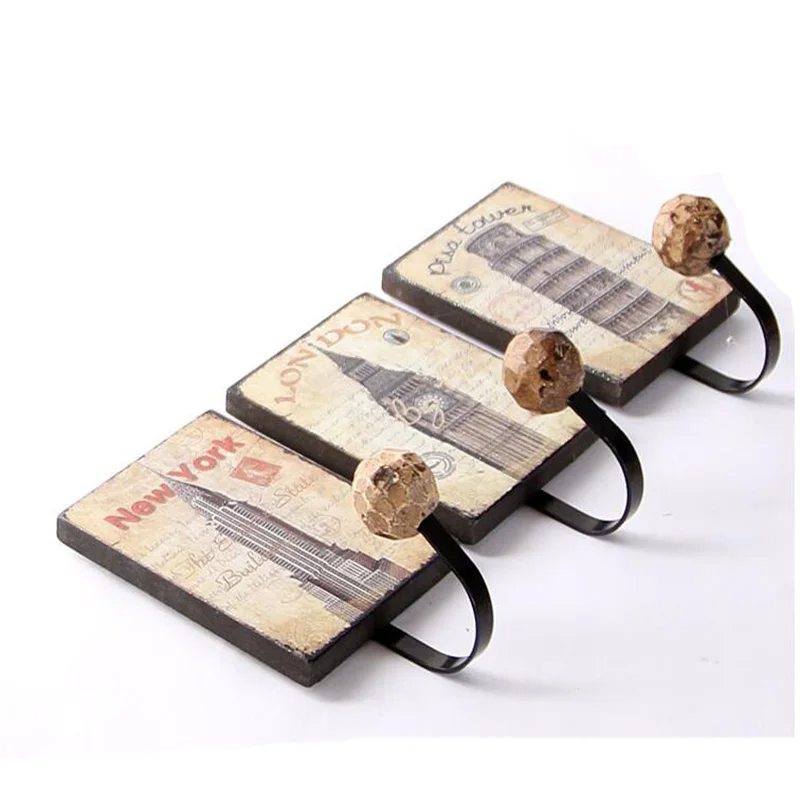 

Free Shipping Wall hook, American retro creative hook, wall, wooden hat, hook, wall hanger