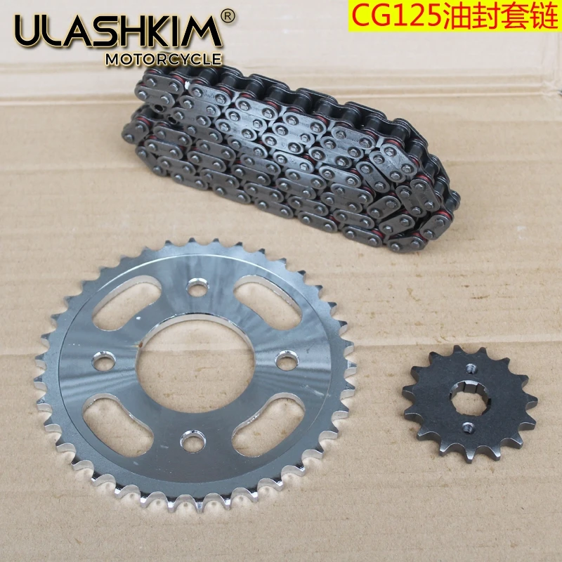 

Motorcycle Set Chain CG125 Oil Seal Chain ZJ25 XF125 3 Piece Head Size Tooth Retro Modification