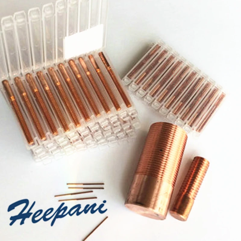 

American system red copper thread tapping electrode UNC 2-56 / 6-32 / UNF3/8-24 metal cu spark electrode thread tapping rod