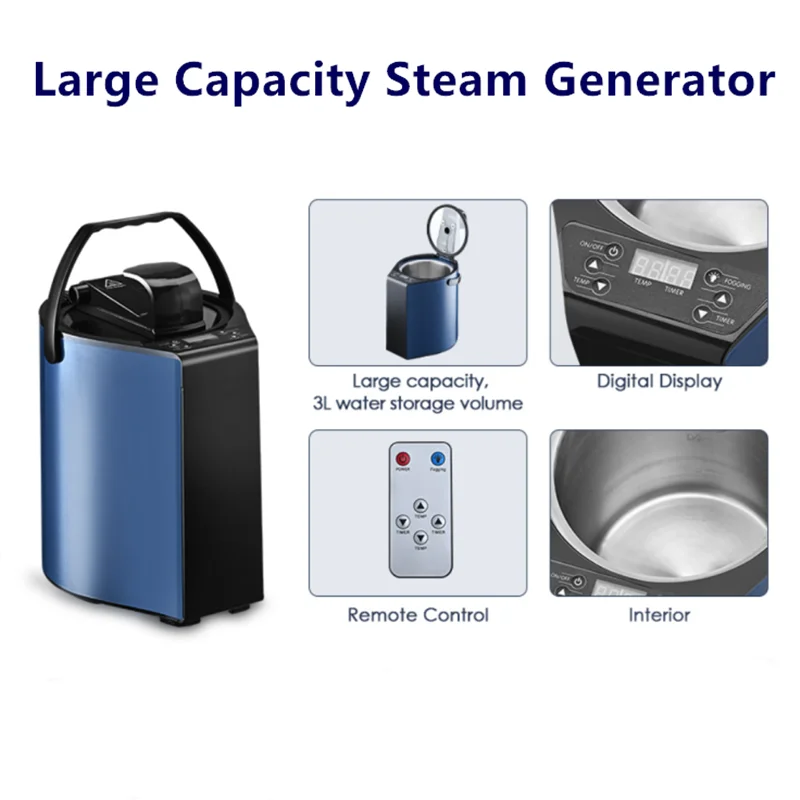 Imagem -06 - Power Steamer Pot para Home Spa Therapy Gerador de Sauna Novo Estilo ue Eua au uk Plug 3l 1000w