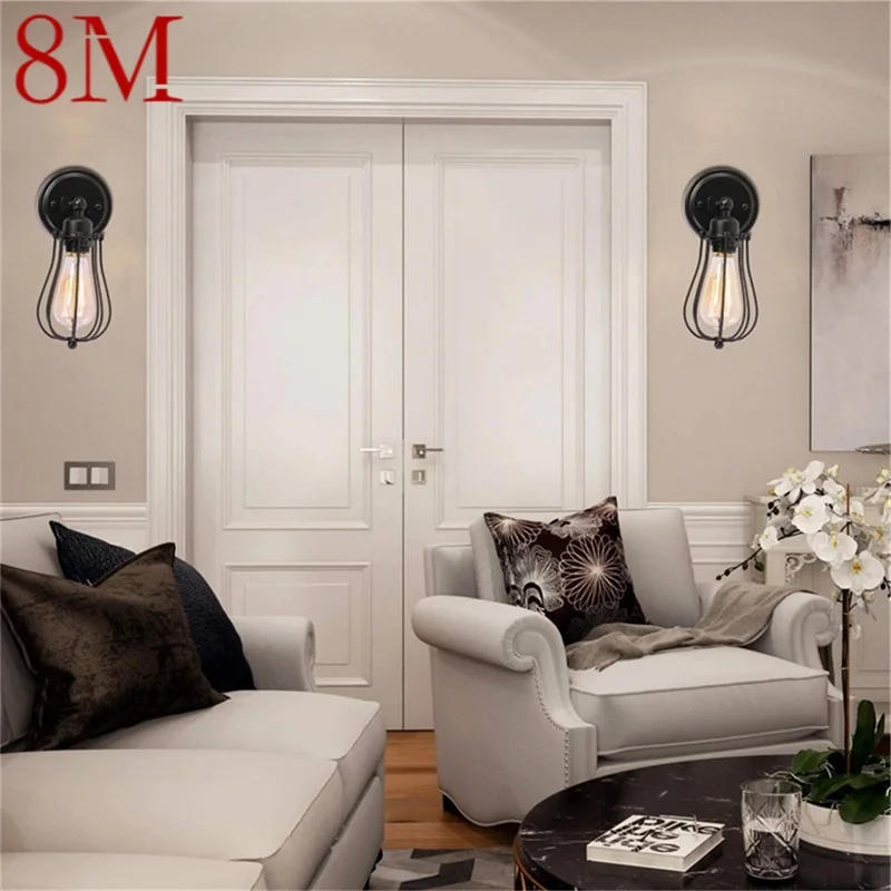 

8M Classical Wall Sconces Light Retro Loft LED Lamp Fixtures for Home Corridor Decoration