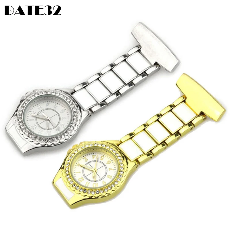 Elegante Brosche Krankenschwester Taschenuhr Arzt Pflege Fob Medizinische Quarz Fob Uhr Pin Clip Uhr Hängen Uhr Geschenke Mädchen Geschenk