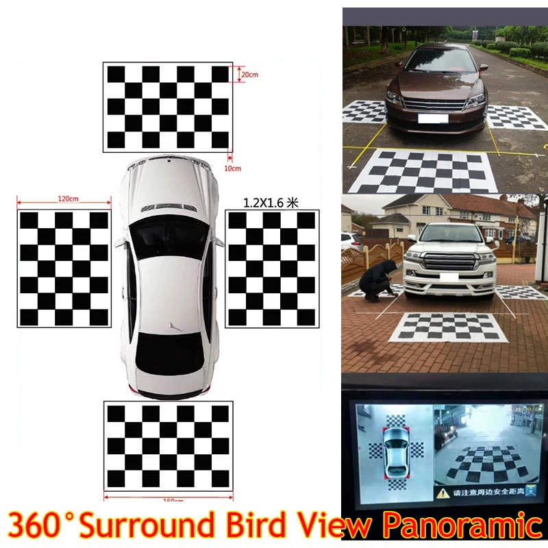 

4Pcs Fabrics Calibration Cloth for 360 Degree Surround Bird View Panoramic