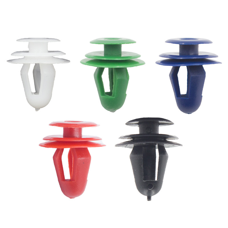  50PCS Universal Auto Door Panel Clips Fixing Fastener 9mm Hole Car Interior Door Trim Panel Card Clip Rivet 