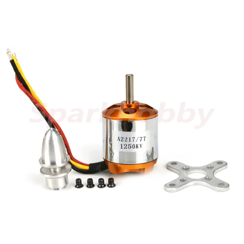 NEW 1PC XXD A2217 950KV/1100KV/1250KV/1500KV/1750KV With Motor Mount Outrunner Brushless Motor For RC Quadrocopter Multi-copter