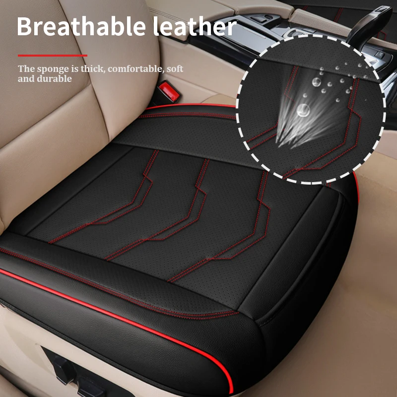 Luxury Car Seat Cover PU Leather Seat Cushion Covers Universal Auto Interior Protection Pad Mat Four Season Car Accessories