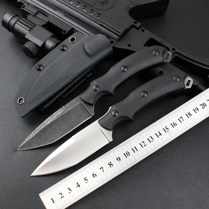 

Outdoor Folding Knife G10 Handle Blades D2 Fixed blade knife Survival knife Camping tool Hunting Knife tactical tool