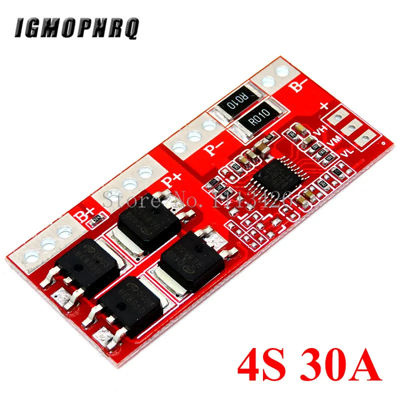 PCB BMS Proteção Board para Drill Motor, Li-ion Lithium Battery, 18650 carregador, módulo celular Lipo, 1S, 2S, 3S, 4S, 3A, 20A, 30A