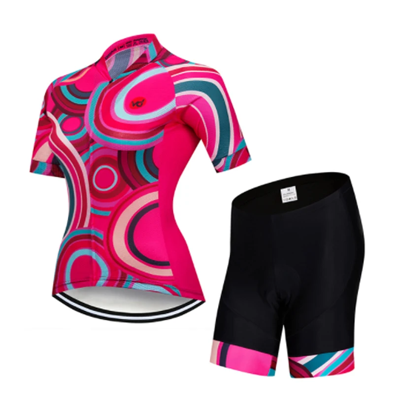 2021 Women Cycling Jerseys Set Hot sale MTB Bike Cycling Clothing Breathable Mountain Bicycle Clothes Summer Bike Uniform Wear