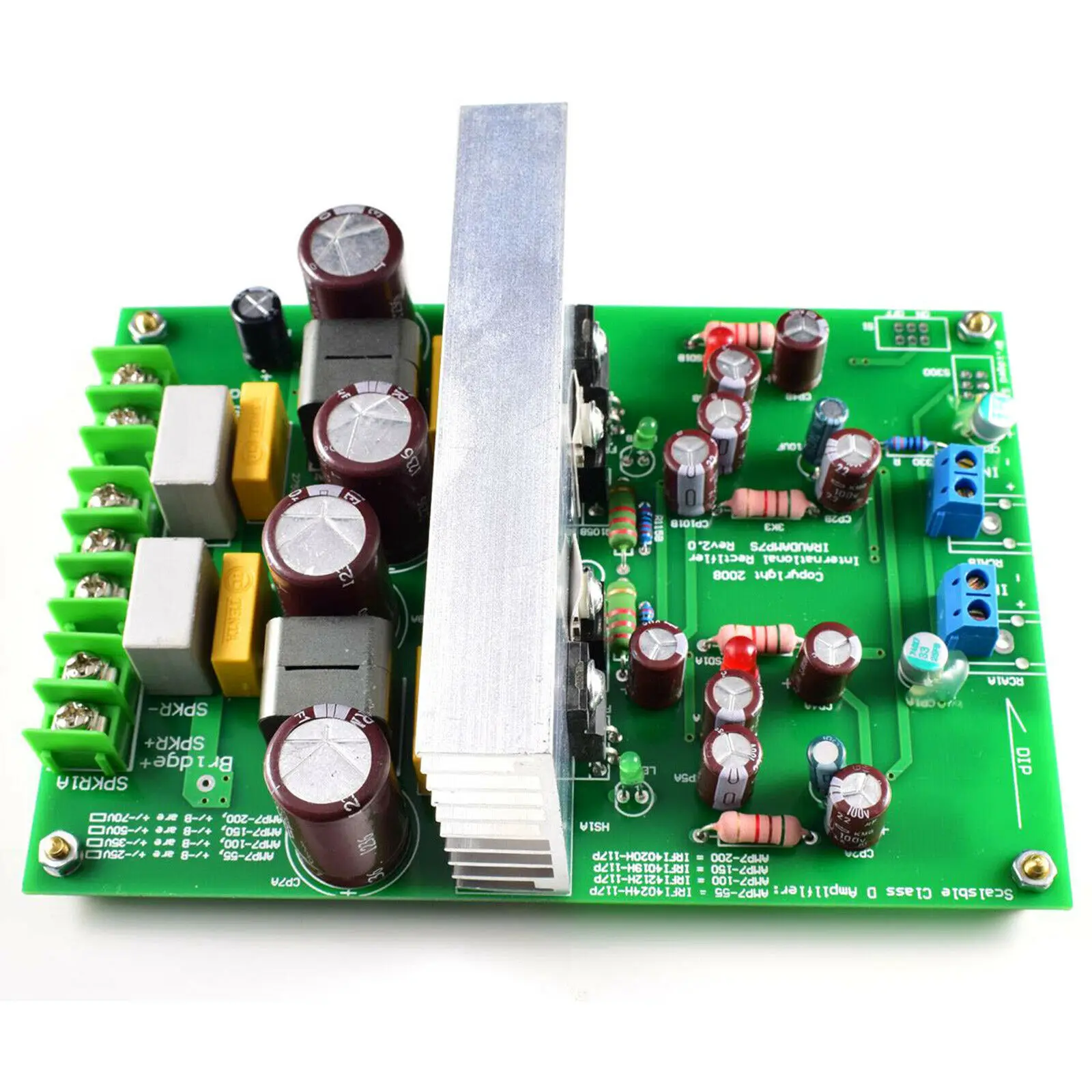 L20DX2 IRS2092D 250W+250W IRAUDAMP7S Class D Amplifier Complete Board