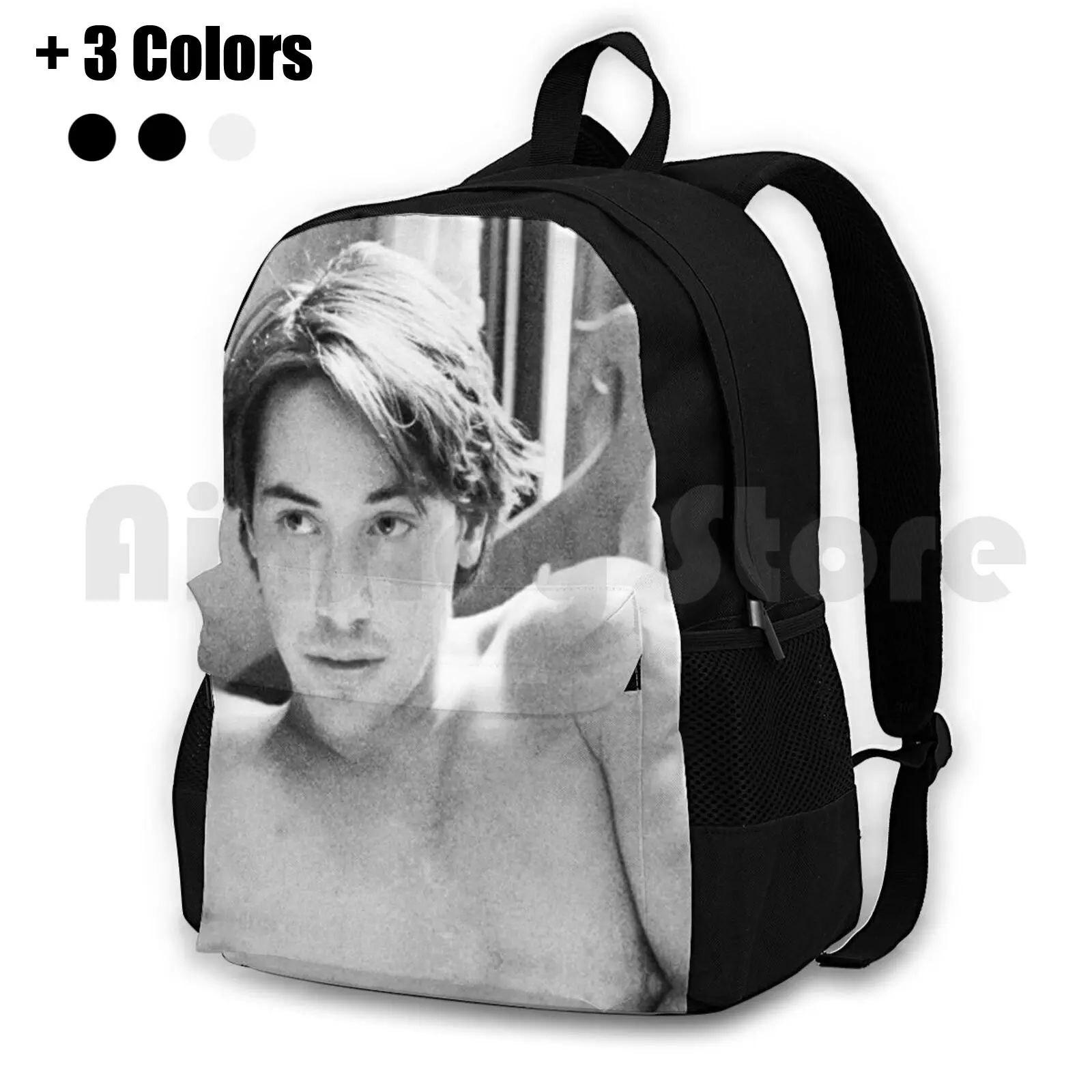 Keanu Reeves Outdoor Hiking Backpack Waterproof Camping Travel Keanu Reeves Speed Actor Hot Cool Lit Fire Fleek Nerd Geek