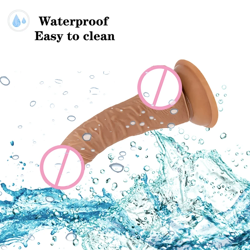 Moonuo Female Masturbator Asia Three Generations Healthy Soft Glue Huge Realistic Dildo Suction Cup For Women Big Dick Sex Toys