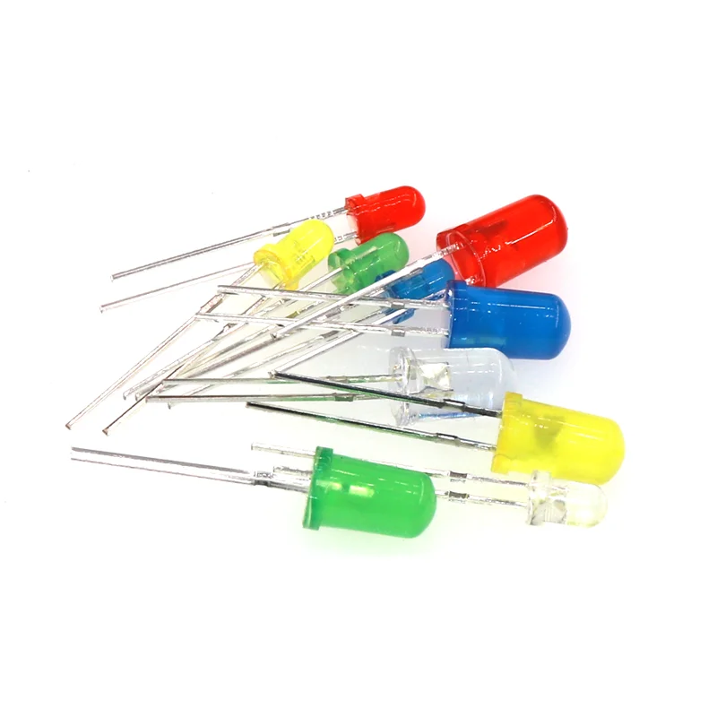 100pcs 3MM 5MM DIP Transparent Cover LED Red Yellow Green Blue Warm White high bright F3 F5 quality bead light emitting diode