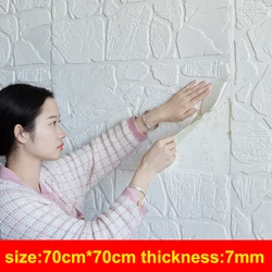 Self-adhesive 3D Wall Stickers Decorative Bedroom Bedside Living Toom TV Background Wall Paper Waterproof  Stone Wallpaper