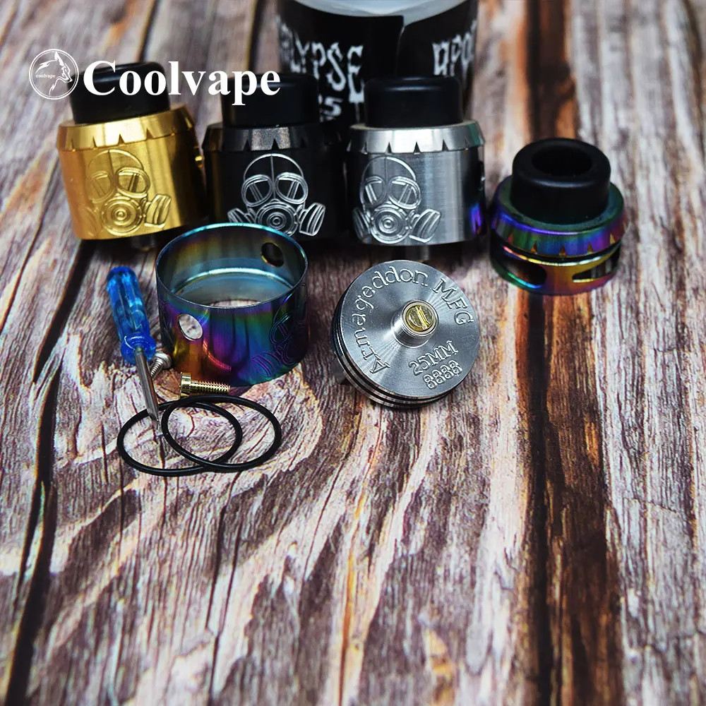 Ngày Tận Thế Rda 25Mm RDA Tận GEN RDA Điều Chỉnh Luồng Khí Rebuildable Điều Khiển 25Mm Ống Giác Hơi Xe Tăng Phù Hợp Với Thc Cơ Mod
