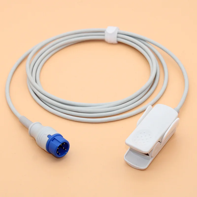 Compatible  7pin Mindray T5 T8 Spo2 sensor cable for adult/pediatric/child/Neonate/veterinary,Finger/Ear/Foot/Forehead Probe.