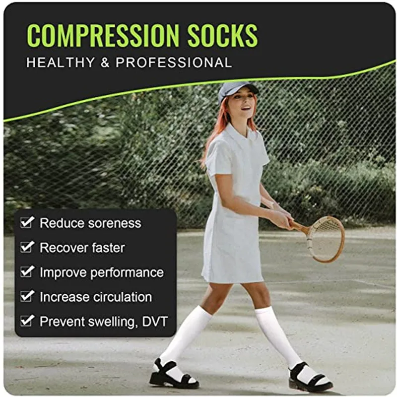 Kompressionsstrümpfe, Durchblutung, Promotion, schlankmachende Kompressionssocken, Anti-Ermüdung, bequeme einfarbige Socken – Detail 5