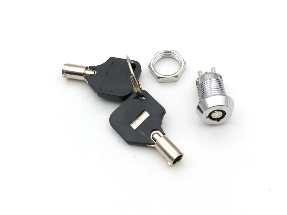 1set Mini Key Ignition Switch ON/OFF Lock Switch Key OFF Out 12MM