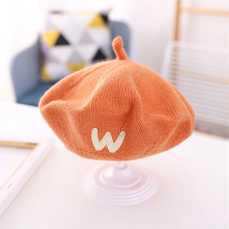 New pumpkin hat Fashion knit Beret Multicolor Children Baby Hats Autumn Winter Styling Accessories 2-6 years old kids hat