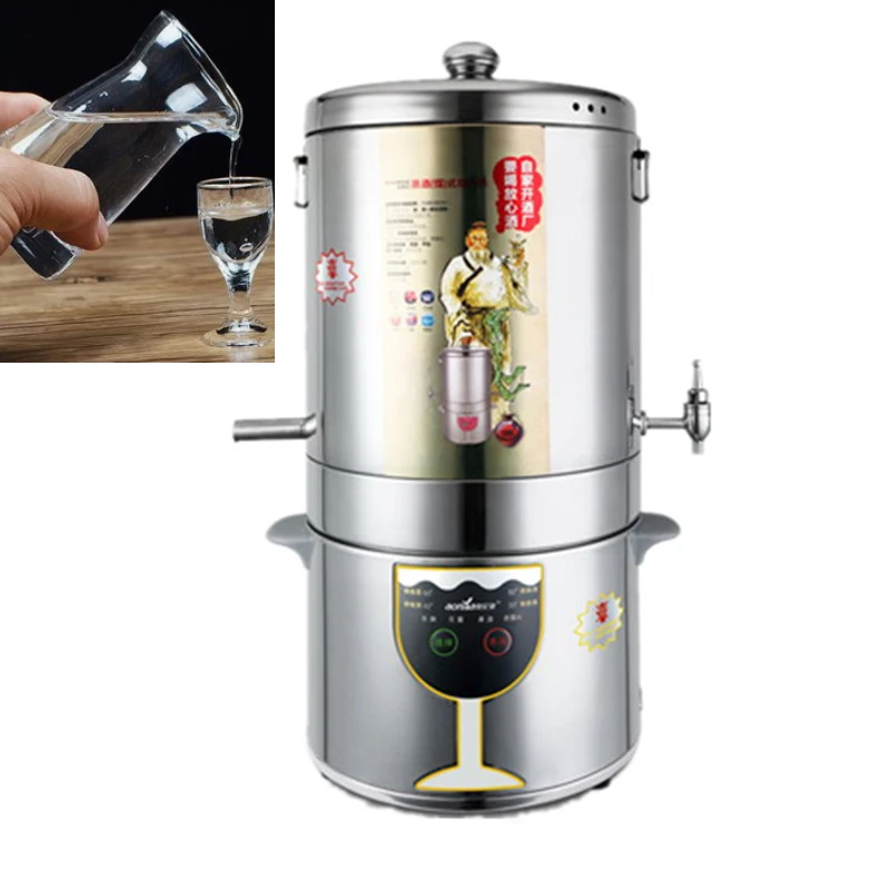 

1500W Alcohol Distiller Home Brewing Equipment brewing Distillation Liquor Small Stainless Copper Brewing Alcohol Machine 5L