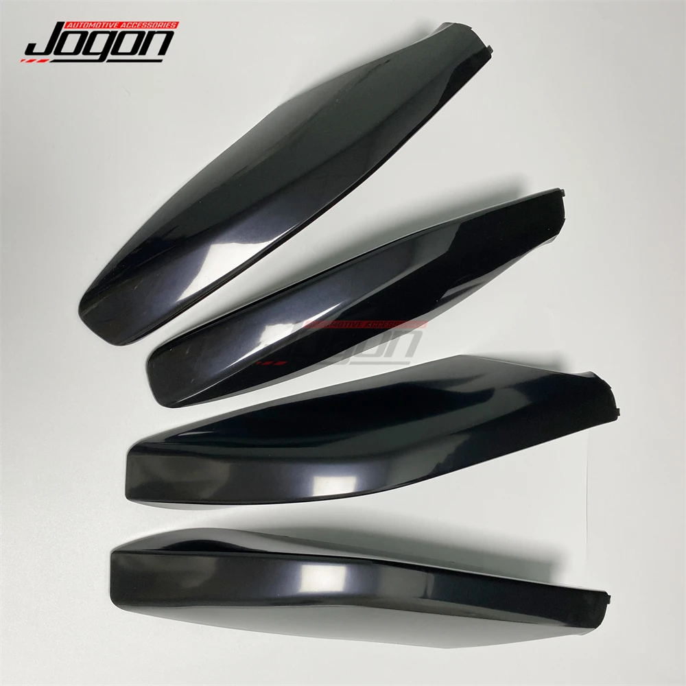 أسود ABS حامل سقفي بار السكك الحديدية نهاية غطاء للحماية قذيفة 4 قطعة لتويوتا لاند كروزر برادو Fj120 2003 - 2009 #3