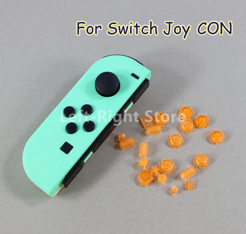 50sets For NS Switch JoyCon Joy con Plastic Transparent Clear ABXY Direction Keys SR SL Trigger Full Set Buttons Button