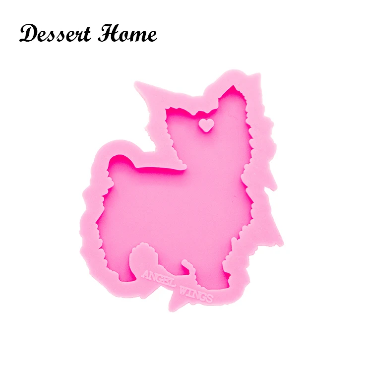 DY0264 Bright Yorkie Resin Craft for Keychain, Goat Silicone Molds, DIY Resin Epoxy Jewellery Making