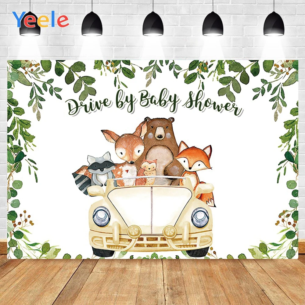 Yeele Animals Car Baby Birthday Party Newborn Personalized Photographic Backdrops Photography Backgrounds For Photo Studio Prop