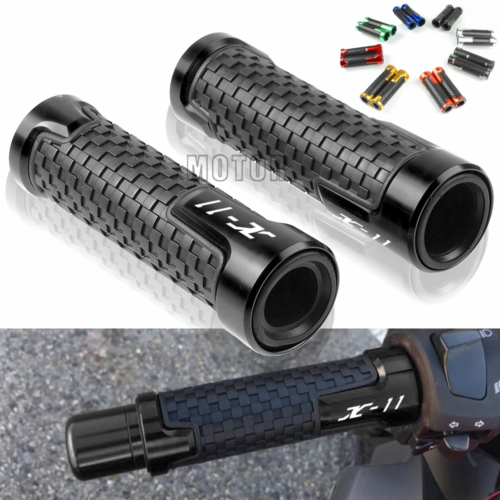 

_AFor Honda X-11 1999-2002 2000 2001 X11 X 11 Motorcycle 7/8"22mm Aluminum Rubber Anti-Slip Handle Bar Grip Handlebar Hand Grips