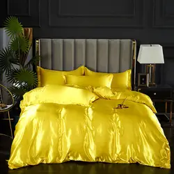 Bonenjoy 1Pc Dekbedovertrek200x200 Queen/King Size Gladde Dekbed Cover Voor Zomer Effen Geverfd Bed Covers Dubbele (Geen kussensloop)