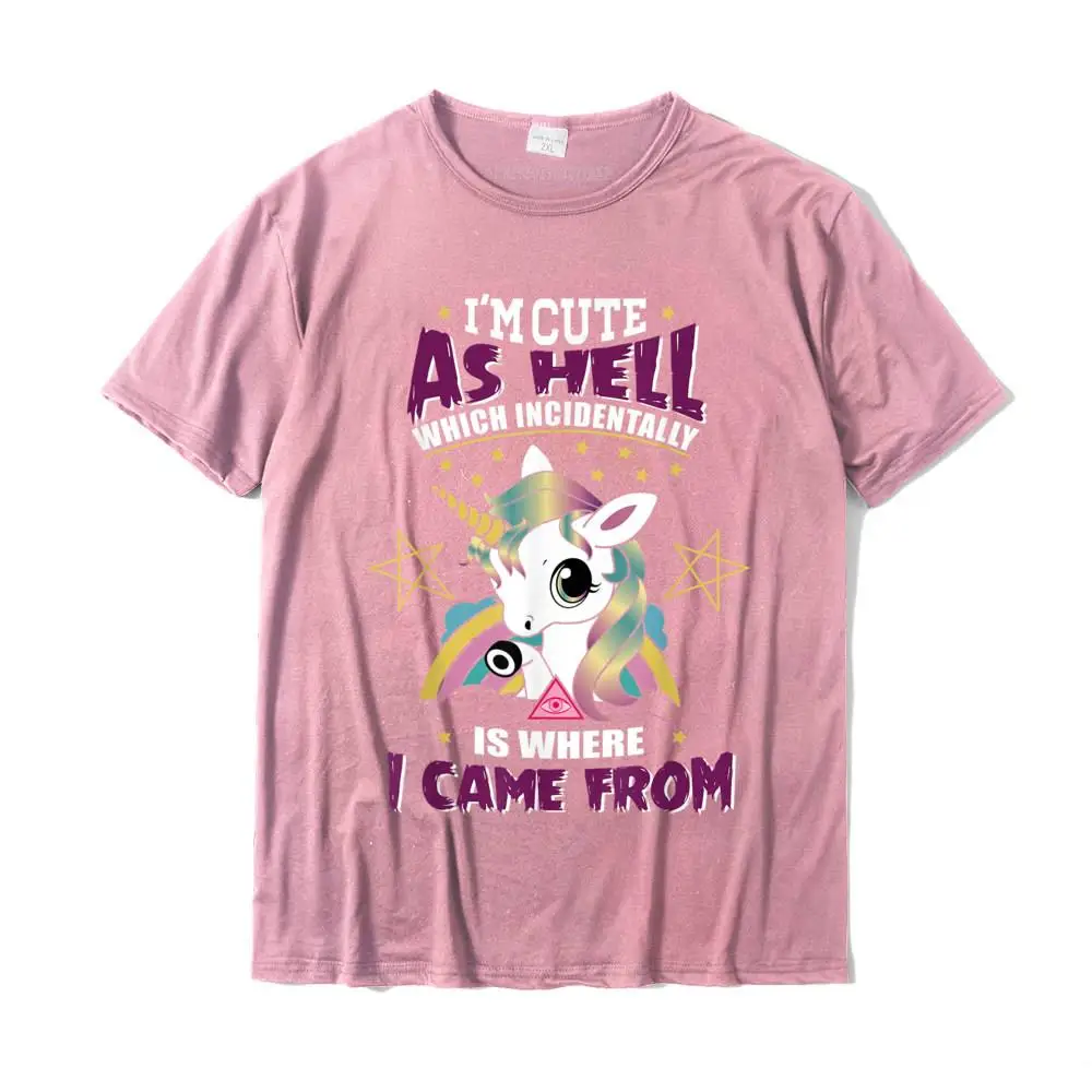 I\'m Cute As Hell T-Shirt Majestically Evil Unicorn Tee Camisas Hombre Funny Summer Tshirts Cotton T Shirt For Students Normal