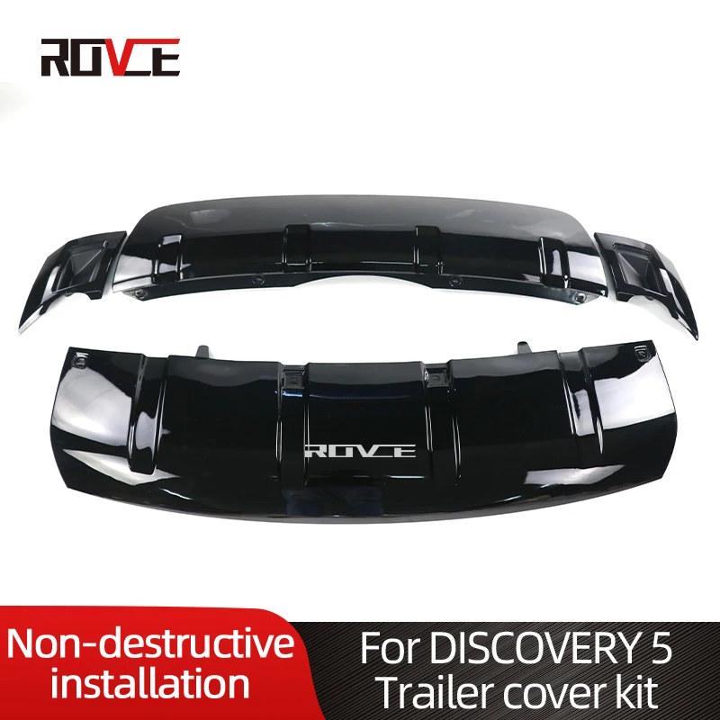 

ROVCE Car Front And Rear Bumper Protector Guard Skid Plate Board Cover Trim Set For Land Rover Discovery 5 L462 2017-2021