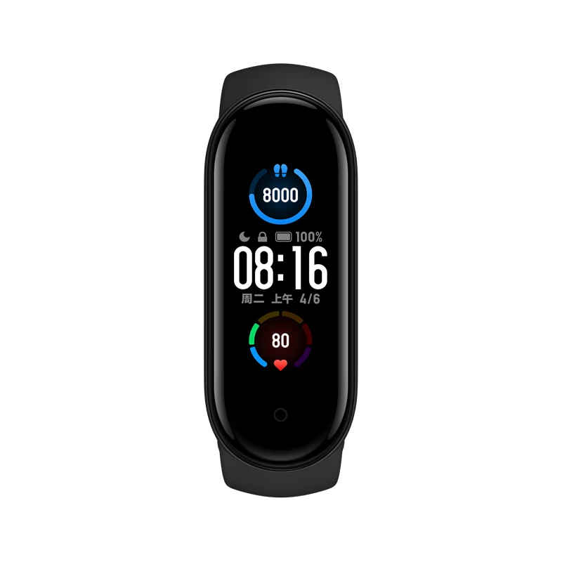 샤오미-MiBand 5 NFC 버전 스마트밴드, AMOLED 스크린, Mi band 5, 스마트 팔찌, 피트니스 트래커, 블루투스, PPG, 심박수, 스마트 밴드