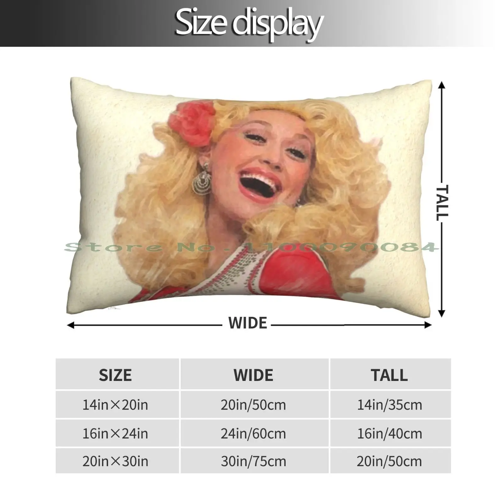 Dolly Parton-Watercolor Pillow Case 20x30 50*75 Sofa Bedroom Vintage Country Jolene Dumb Blonde Beauty Woman Cowgirl Long