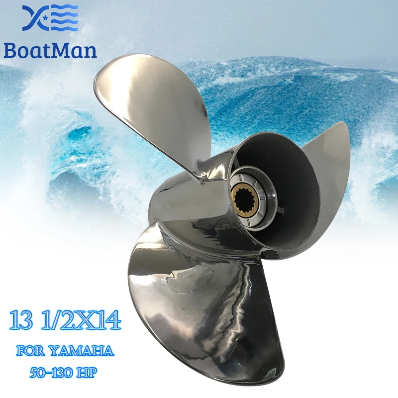 

Boat Propeller 13 1/2x14 For Yamaha Outboard Motor 50-130HP Stainless Steel 15 Tooth Spline Engine Part 688-45932-60-98