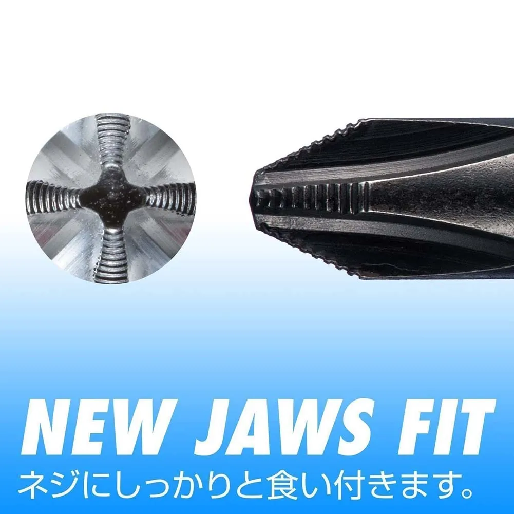 Japão jis navio no.900 megadora chave de fenda padrão ponta jawsfit