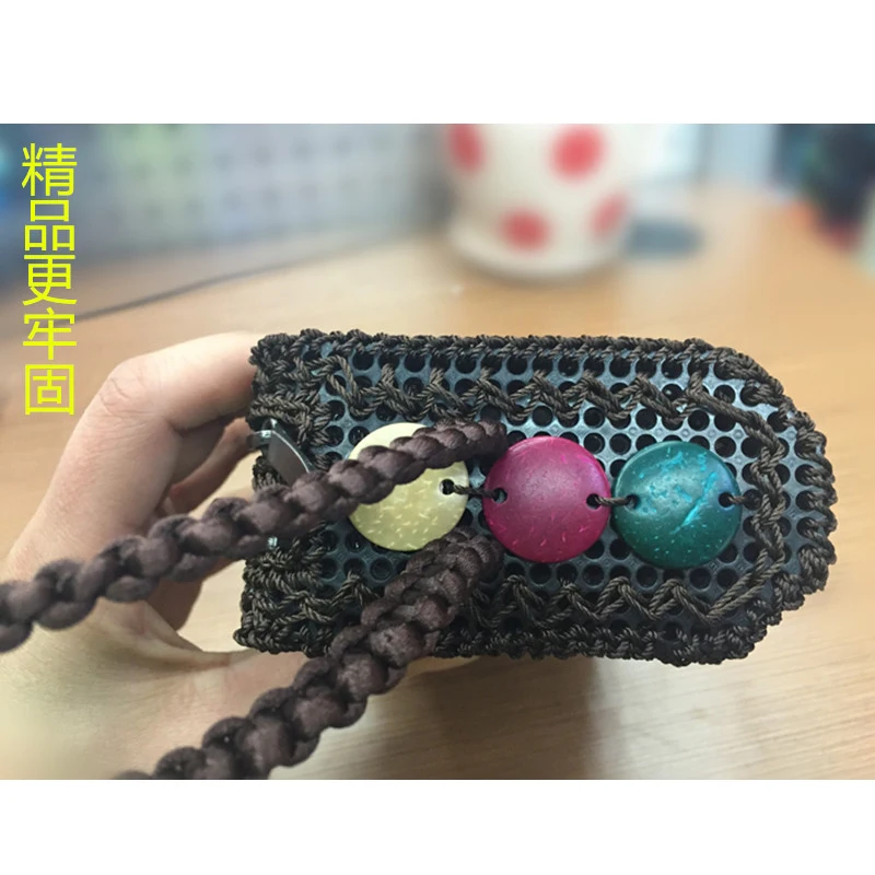 Original Handmade Long Hand Wallet Purses Wrist Coconut Shell Phone Bags Women Bohemian Wallets Lady Travel Bag Bags