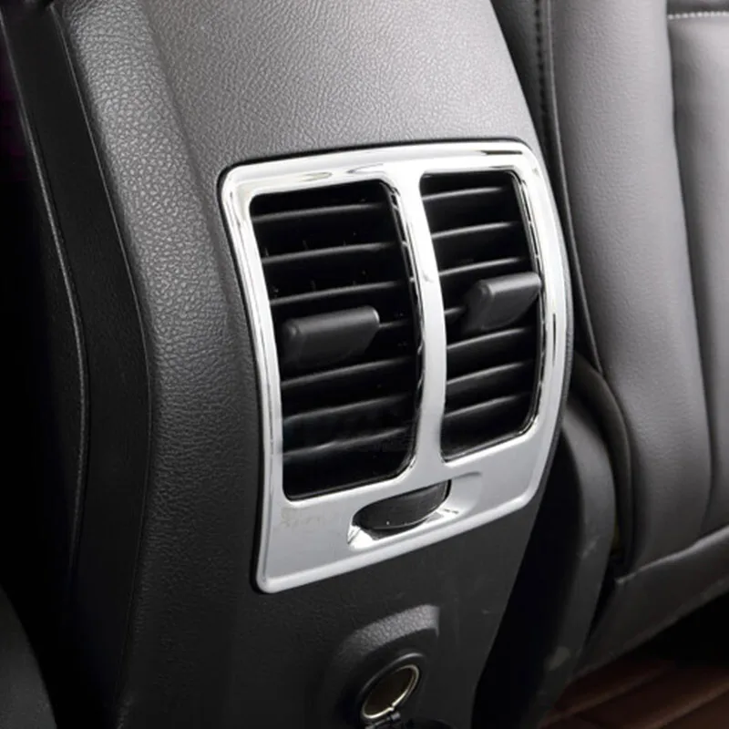 For Ford Escape Kuga 2017 2018 ABS Chrome Car Back Rear Air Condition outlet Vent frame Cover Trim Car Styling Accessories 1pcs