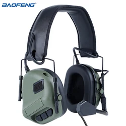 Baofeng-Casco táctico con reducción de ruido, cascos con captación de sonido, PTT, para Walkie Talkie militar, Outdoot, caza, para AR-152