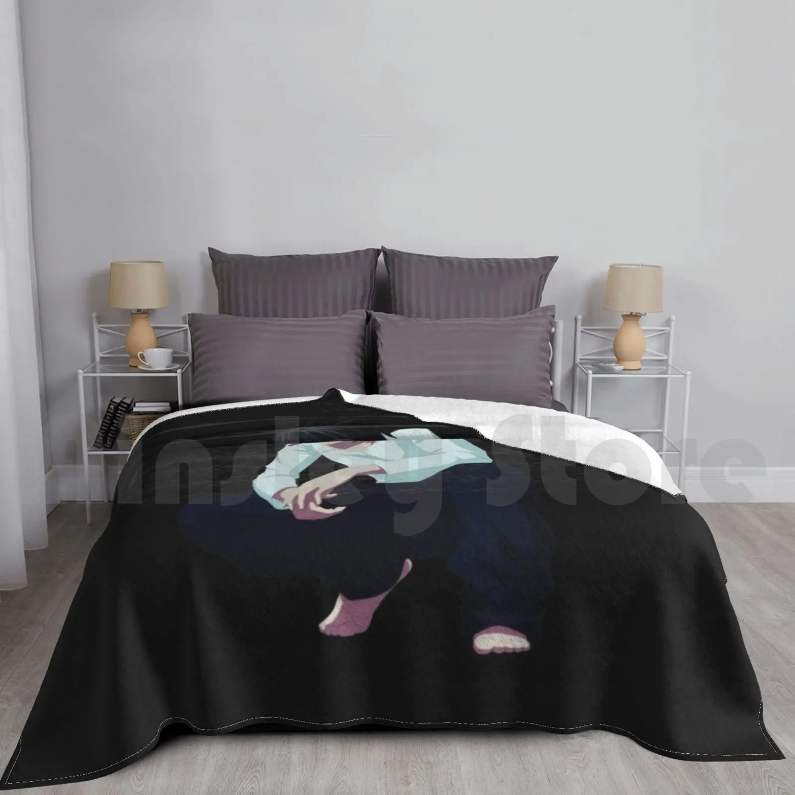 L en posición típica sentada manta súper suave luz cálida fina Death Note Shinigami Anime luz Japón dibujos animados Dios de