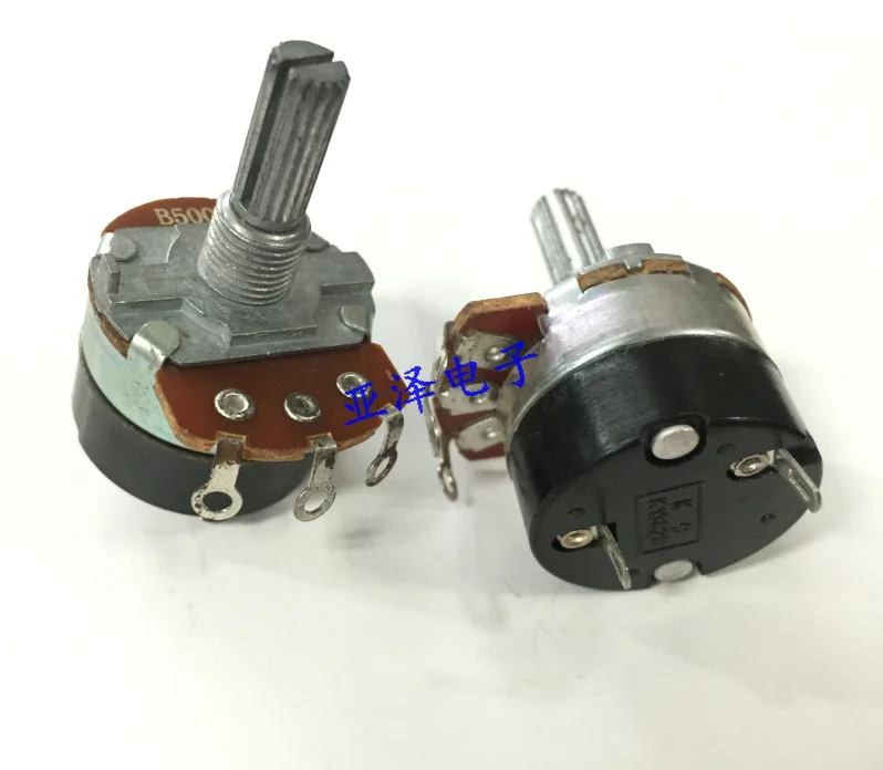 K1382s dimming potentiometer single link b500k with switch shaft length 20mm adjustable resistance with switch threading pin