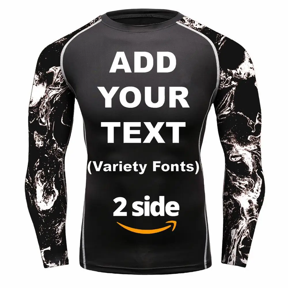 Custom Full Print Design Your Own Add Your Photo Unique Cycling gym suit BJJ MMA Rash Guards Jiu Jitsu Training Fight Wear